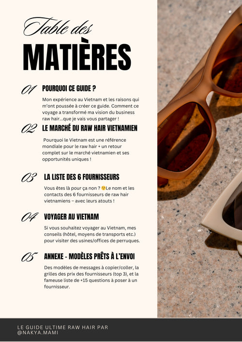 Acheter du Raw Hair comme un/une pro, sans intermédiaire - EBOOK (français)