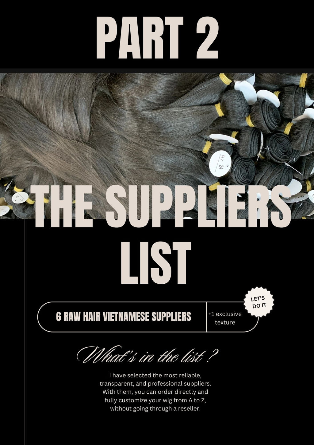 Buy RAW HAIR like a PRO, no intermediary - EBOOK (ENGLISH version of the RAW HAIR list)